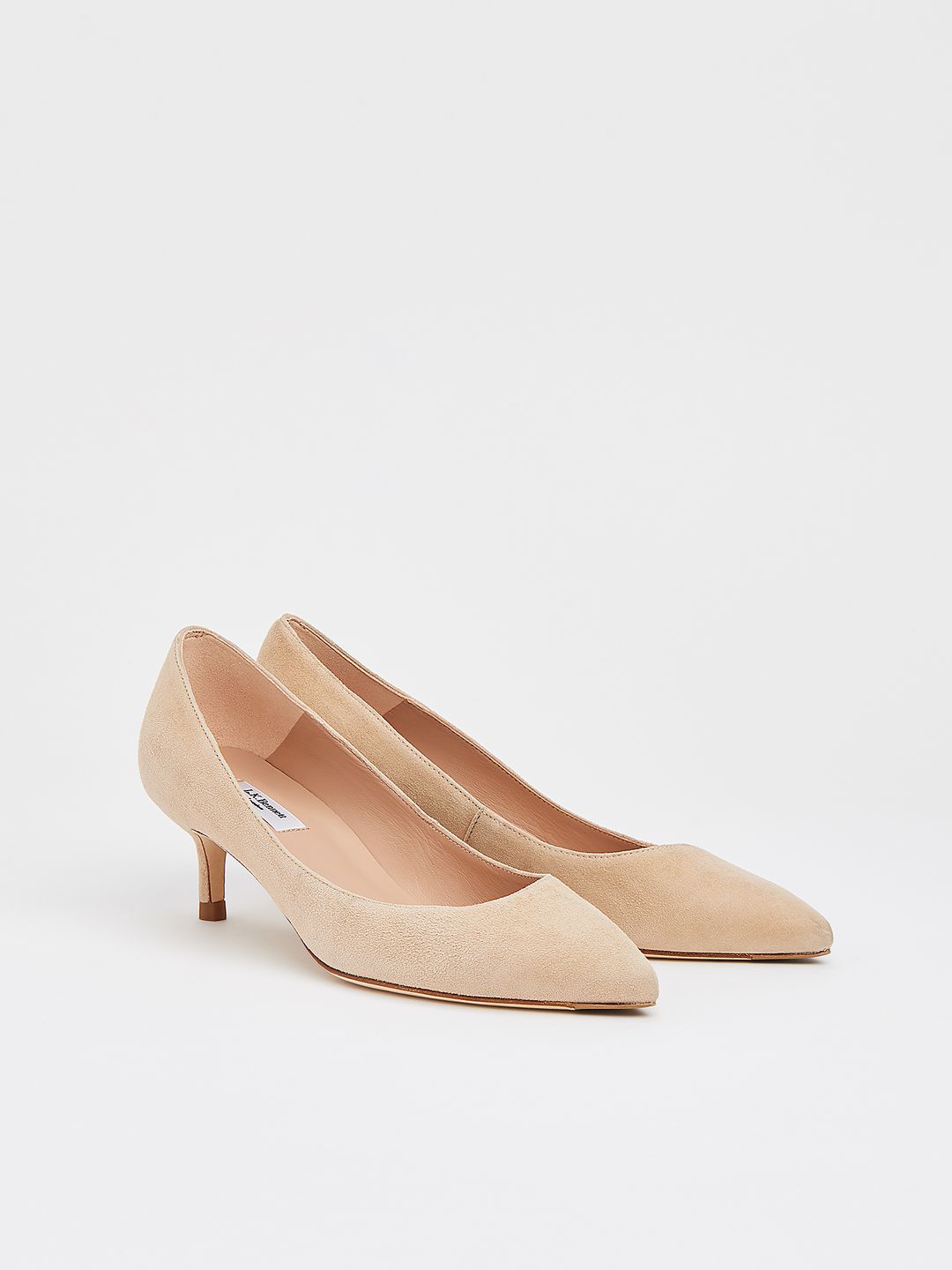 Classic Audrey Beige Suede Courts